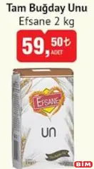 EFSANE TAM BUĞDAY UNU 2 KG fiyat ve kampanya bilgisi
